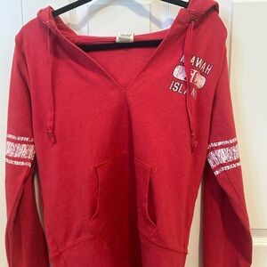 Red V-Neck Women's Sweater